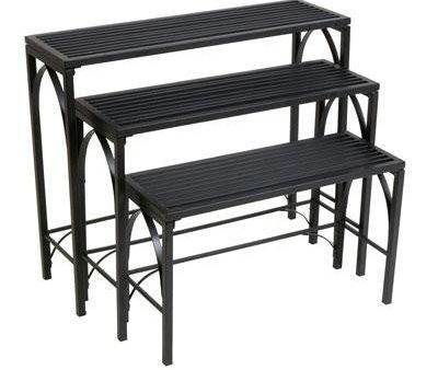 3pc Nesting Plant Stand Blk For Cheap