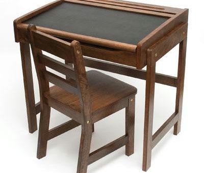 Child Chalkbd Dsk Chair Walnut Hot on Sale