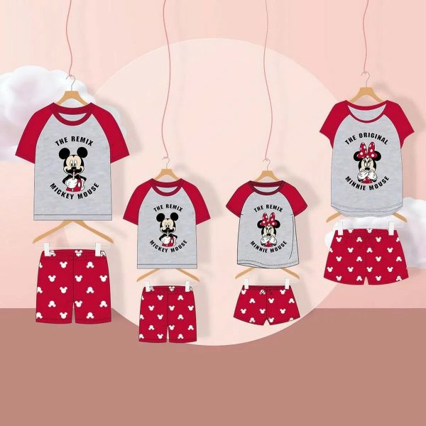 Pyjama D Été Mickey Mouse Rouge Gris Cheap