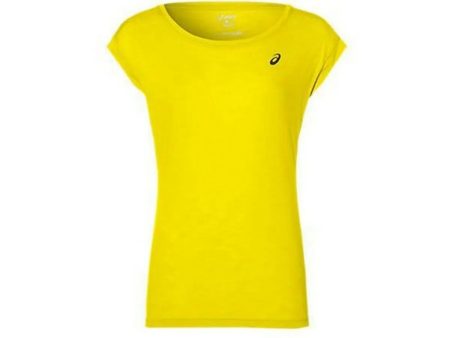 Maillot de Corps de Sport à Manches Coupe Asics Layering Top Femme Jaune Online