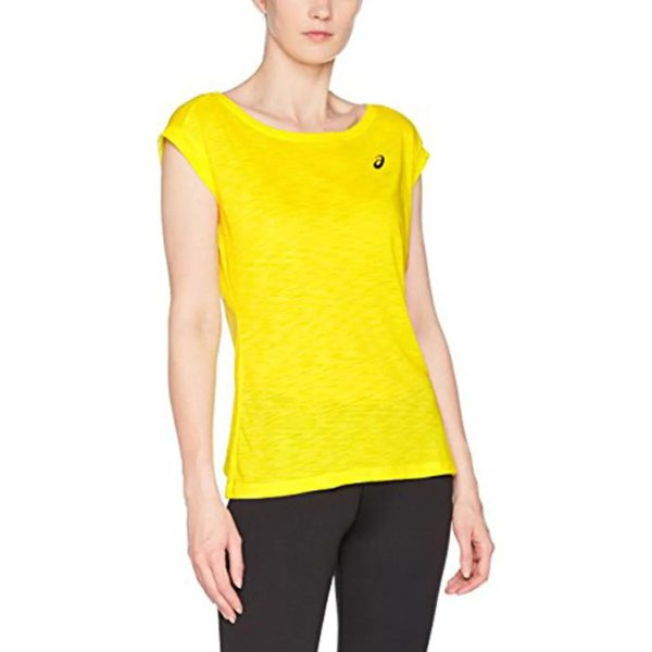 Maillot de Corps de Sport à Manches Coupe Asics Layering Top Femme Jaune Online