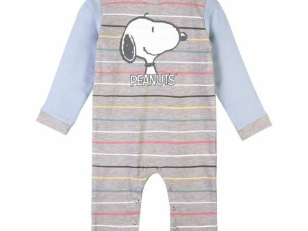 Pyjama à Manches Longues  pour Bébé Snoopy Gris Fashion