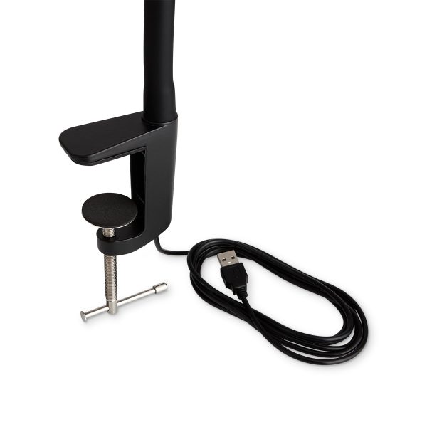 UberLight Flex Led Task Light, USB with Clamp, Black For Sale