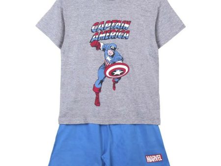 Pyjama D Été Marvel Gris Bleu Online Hot Sale