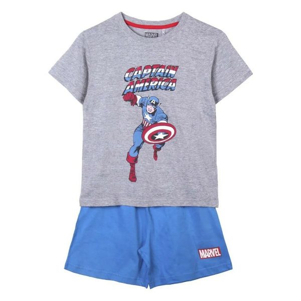 Pyjama D Été Marvel Gris Bleu Online Hot Sale