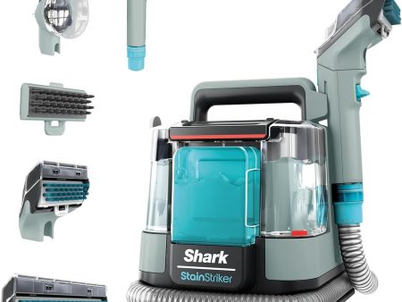 Shark StainStriker Fleckenreiniger PX200EUCP mit 5 Aufsätzen, Haustier-, Fugendüsen, 2 Reinigungsformeln, Grau on Sale