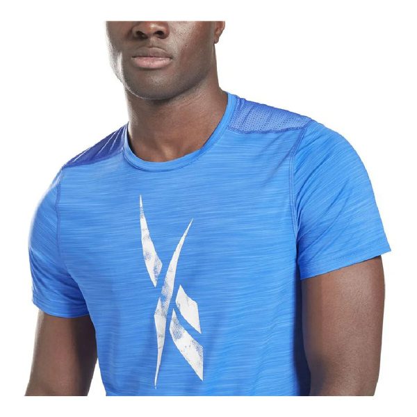 T-shirt à manches courtes homme Reebok Workout Ready Activchill Bleu Fashion