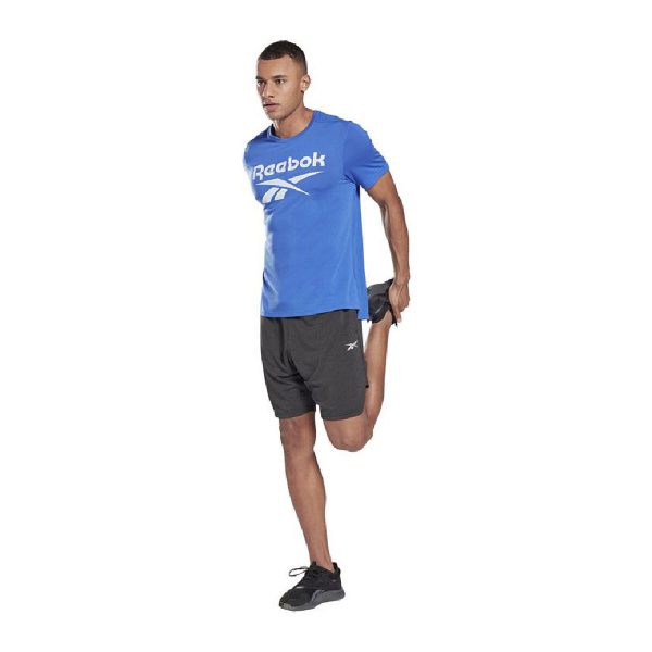 T-shirt à manches courtes homme Reebok Workout Ready Supremium Bleu on Sale