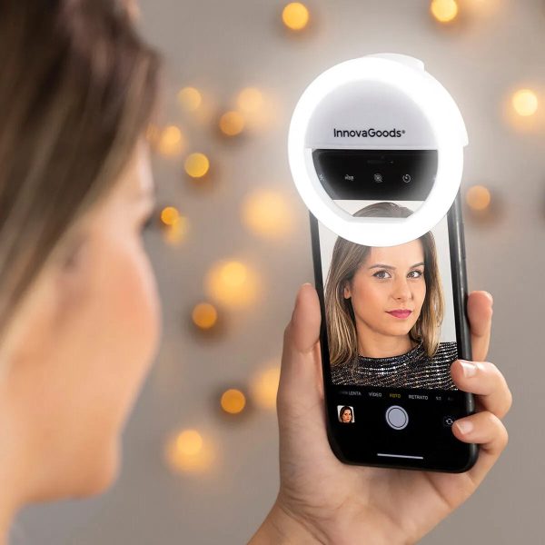 Anneau Lumineux pour Selfie Rechargeable Instahoop pour smartphone Online