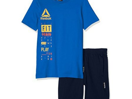 Ensemble de Sport pour Enfants Reebok BK4380 Bleu Supply