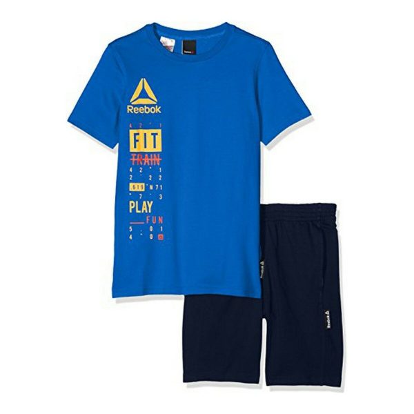 Ensemble de Sport pour Enfants Reebok BK4380 Bleu Supply