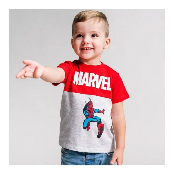 T-shirt à manches courtes Enfant Marvel 2 Unités For Discount