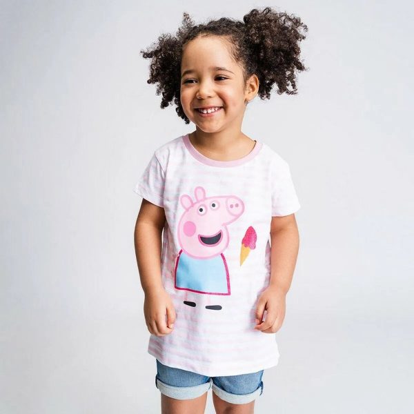 T-shirt à manches courtes Enfant Peppa Pig Rose Online now