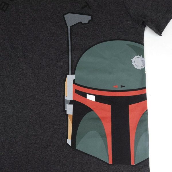 T-shirt à manches courtes homme Boba Fett Gris foncé Online Sale