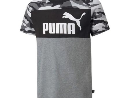 T-shirt à manches courtes enfant Puma ESS+ Camo Noir For Sale