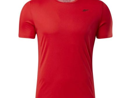 Maillot de Corps de Sport à Manches Coupe Reebok Workout Ready Rouge Sale