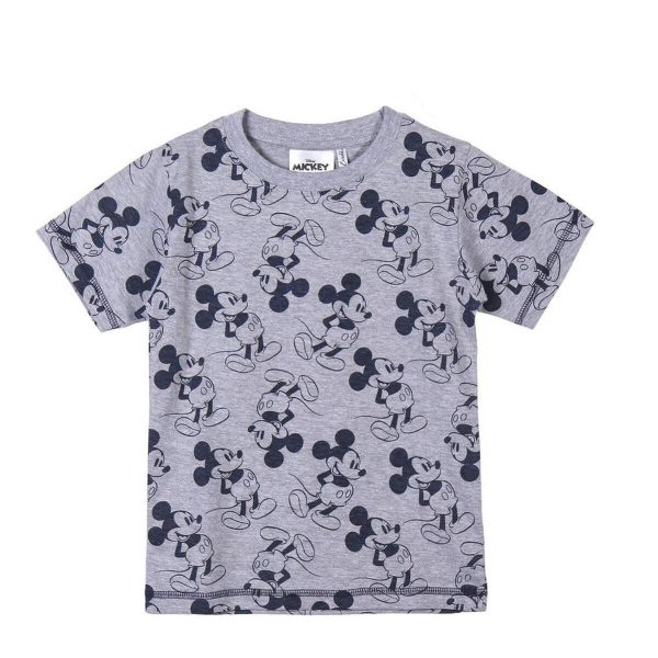 T-shirt à manches courtes Enfant Mickey Mouse Gris Online now