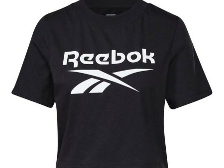 T-shirt à manches courtes femme Reebok Cropped Identity Noir Cheap