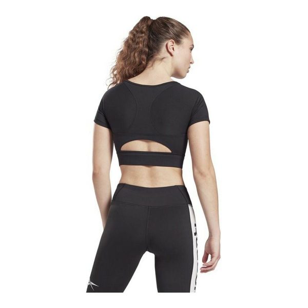 Maillot de Corps de Sport à Manches Coupe Reebok MYT Noir Discount