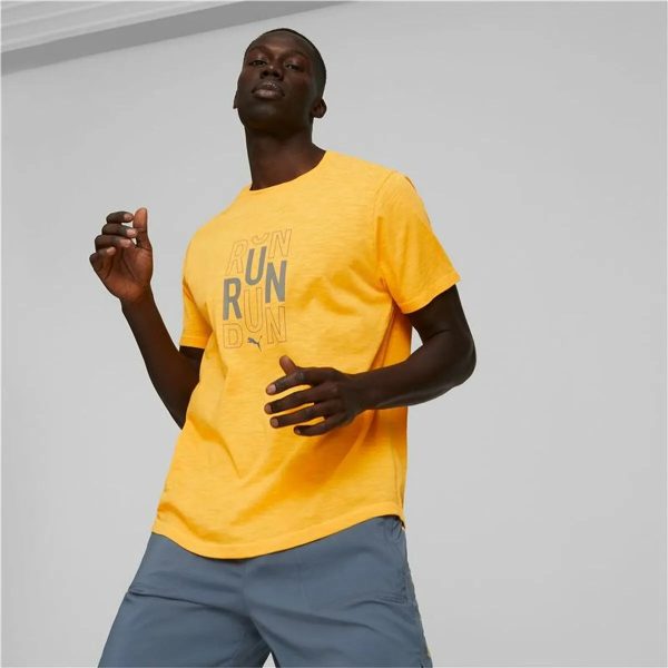 T-shirt à manches courtes homme Puma Jaune For Cheap