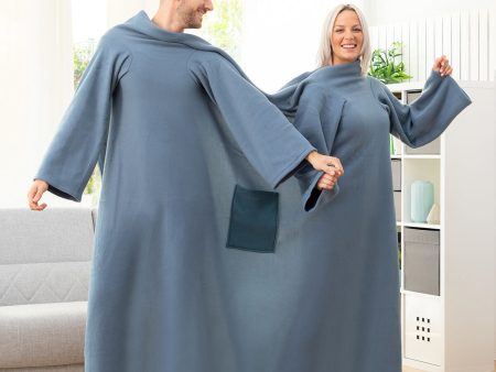 Couverture à Manche Double avec Poche Centrale Doublanket InnovaGoods For Sale