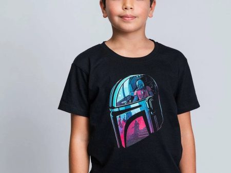 T-shirt à manches courtes Enfant The Mandalorian Noir Supply