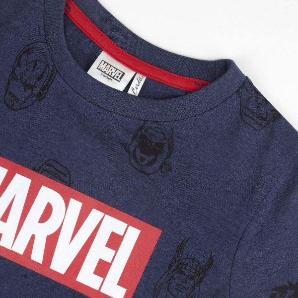 T-shirt à manches courtes Enfant Marvel Bleu foncé For Sale