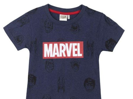 T-shirt à manches courtes Enfant Marvel Bleu foncé For Sale