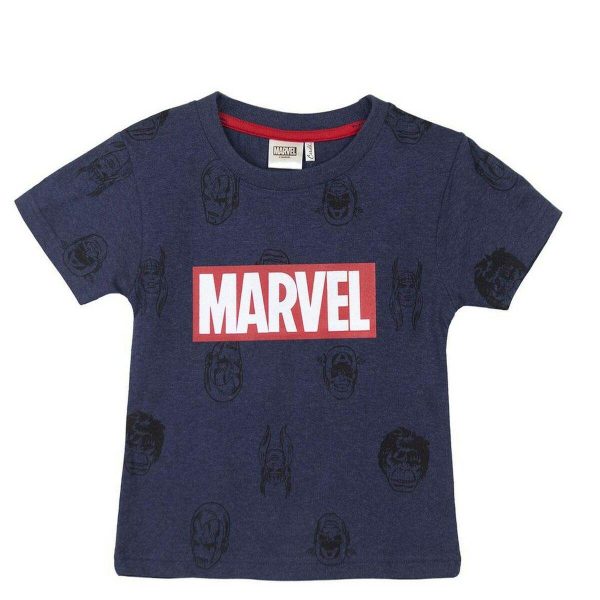 T-shirt à manches courtes Enfant Marvel Bleu foncé For Sale