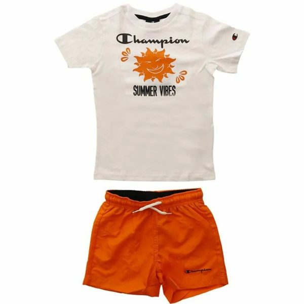 Ensemble de Sport pour Enfants Champion Blanc on Sale