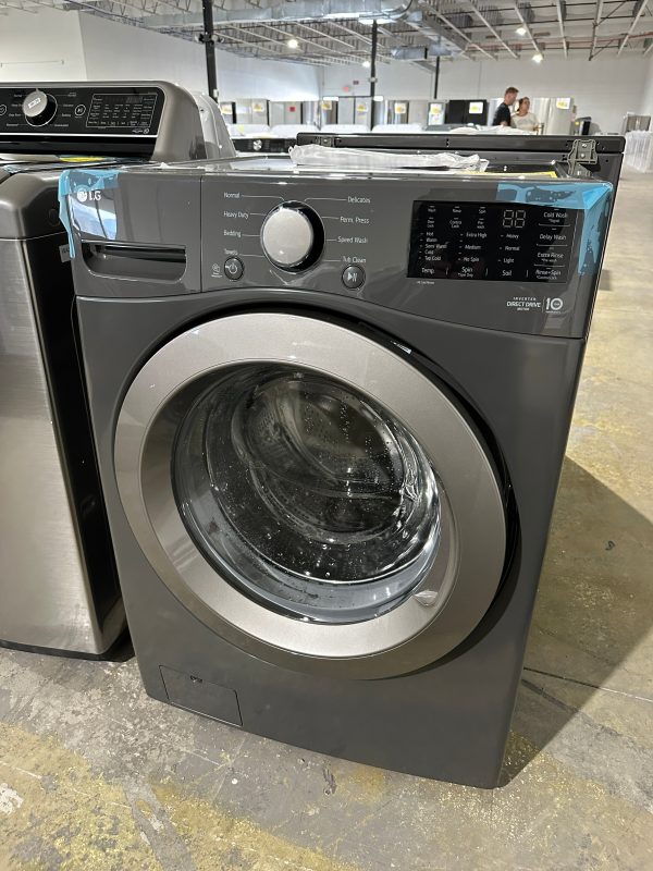 LG - 5.0 Cu. Ft. Front Load Washer with 6Motion Technology - Middle Black  MODEL: WM3470CM  WAS11987S Online now