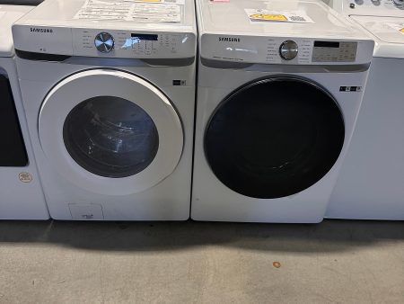 BEAUTIFUL NEW STACKABLE SAMSUNG WASHER DRYER SET - WAS13117 DRY12426 on Sale