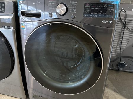 GORGEOUS BLACK STEEL SMART FRONT LOAD WASHER MODEL: WM4000HBA  WAS11974S For Sale